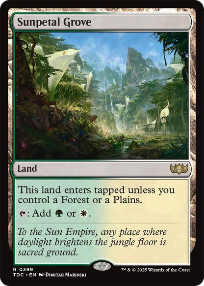 Image for Sunpetal Grove (399) (TDC) - Magic: The Gathering