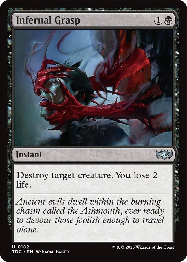 Image for Infernal Grasp (182) (TDC) - Magic: The Gathering