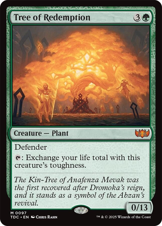 Image for Tree of Redemption (97) (TDC) - Magic: The Gathering