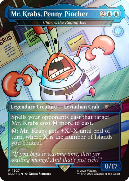 Mr. Krabs, Penny Pincher - Charix, the Raging Isle (Rainbow Foil) (1927) (SLD)