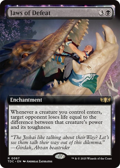 Image for Jaws of Defeat (Extended Art) (67) (TDC) - Magic: The Gathering