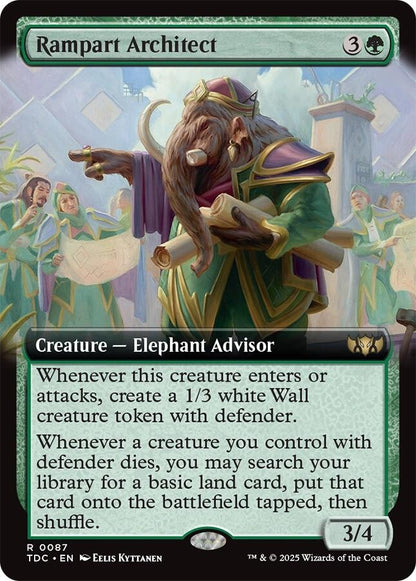 Image for Rampart Architect (Extended Art) (87) (TDC) - Magic: The Gathering
