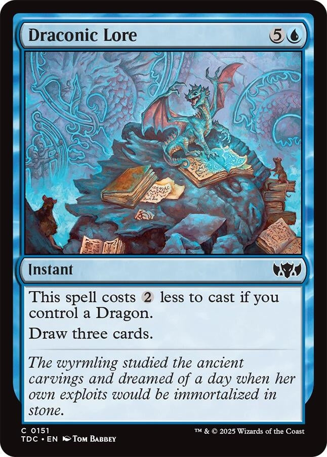 Image for Draconic Lore (151) (TDC) - Magic: The Gathering