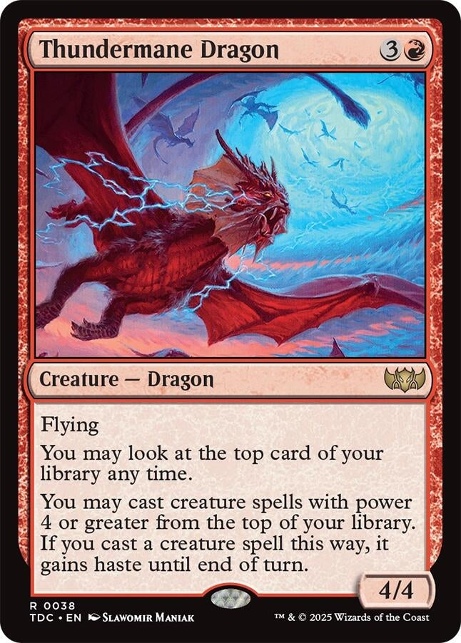 Image for Thundermane Dragon (38) (TDC) - Magic: The Gathering