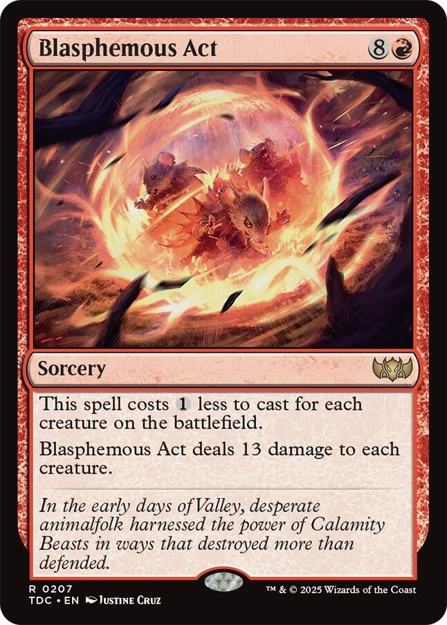 Image for Blasphemous Act (207) (TDC) - Magic: The Gathering