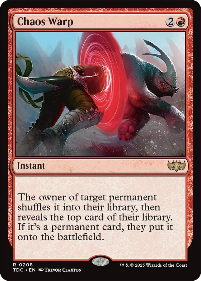 Image for Chaos Warp (208) (TDC) - Magic: The Gathering