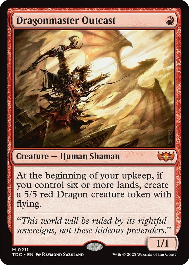 Image for Dragonmaster Outcast (211) (TDC) - Magic: The Gathering