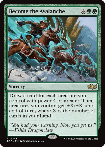 Image for Become the Avalanche (43) (TDC) - Magic: The Gathering