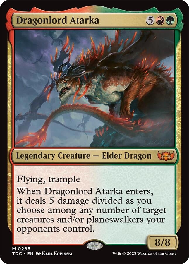 Image for Dragonlord Atarka (285) (TDC) - Magic: The Gathering