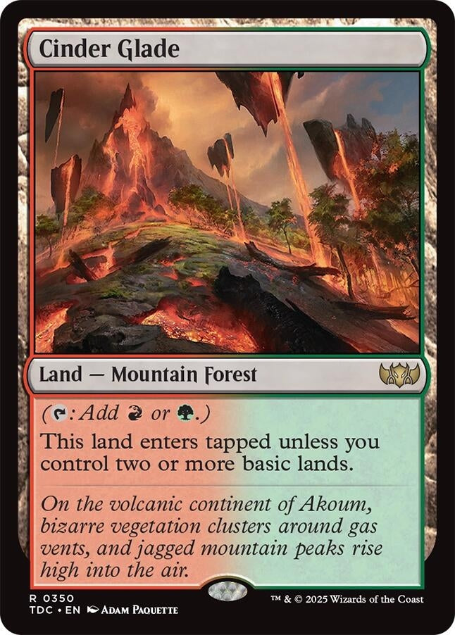 Image for Cinder Glade (350) (TDC) - Magic: The Gathering