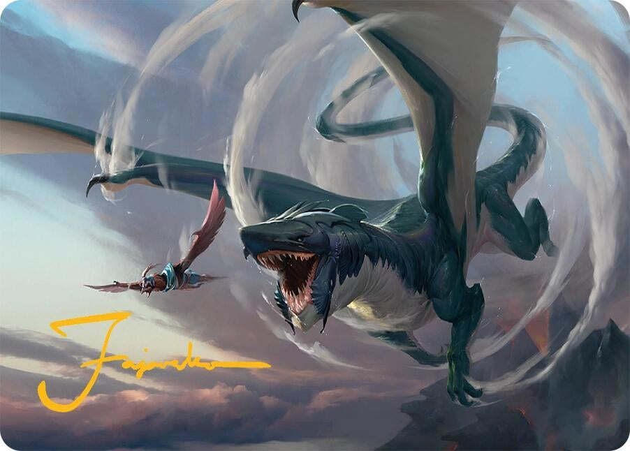 Image for Whirlwing Stormbrood Art Card (27/54) (Gold-Stamped Signature) (27) - Magic: The Gathering