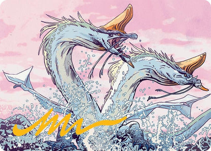 Image for Twinmaw Stormbrood Art Card (39/54) (Gold-Stamped Signature) (39) - Magic: The Gathering