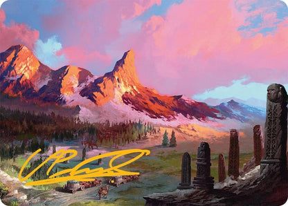 Image for Rugged Highlands Art Card (29/54) (Gold-Stamped Signature) (29) - Magic: The Gathering