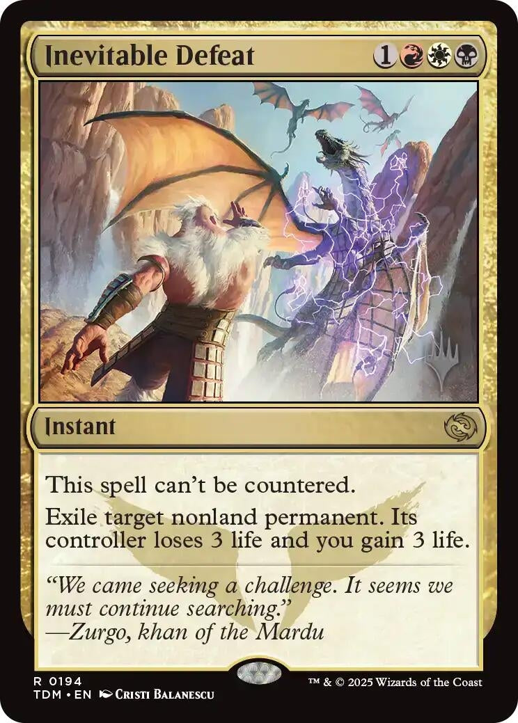 Image for Inevitable Defeat (194) (PPTDM) - Magic: The Gathering