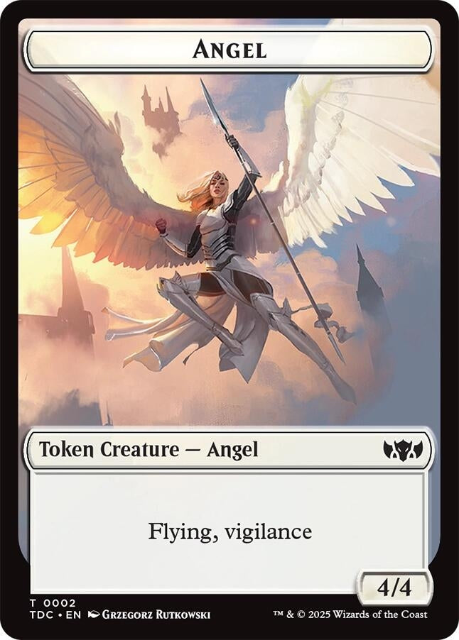 Image for Angel // Spirit Double-Sided Token (2 // 6) (TDC) - Magic: The Gathering