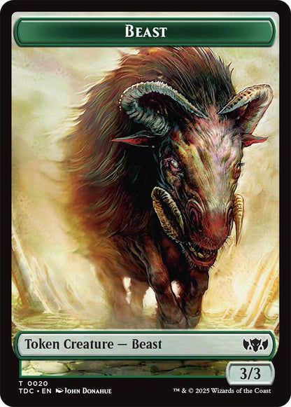 Image for Beast // Treasure Double-Sided Token (20 // 16) (TDC) - Magic: The Gathering
