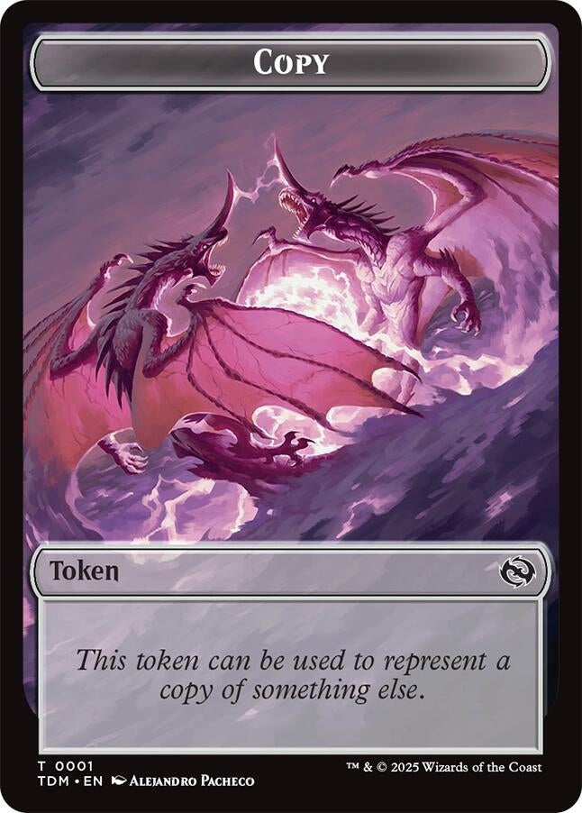 Image for Copy // Dragon (0014) Double-Sided Token (1 // 14) (TDC) - Magic: The Gathering