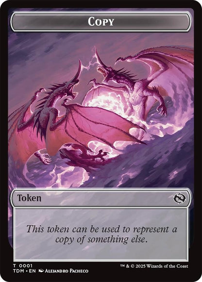 Image for Copy // Dragon (0014) Double-Sided Token (1 // 14) (TDC) - Magic: The Gathering