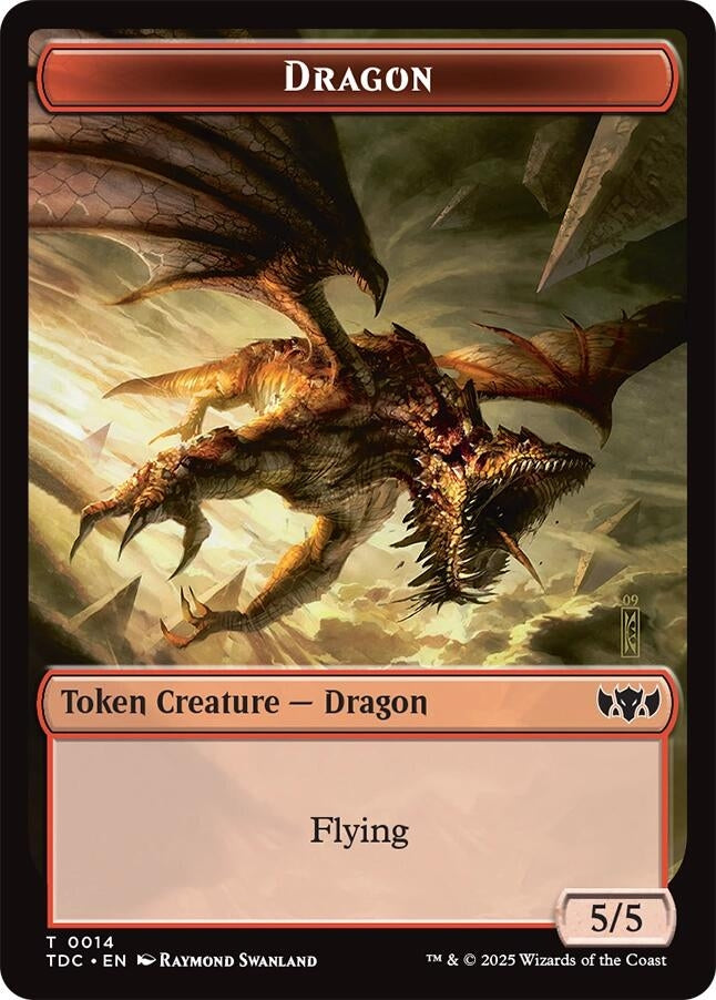 Image for Dragon (0014) // Treasure Double-Sided Token (14 // 16) (TDC) - Magic: The Gathering