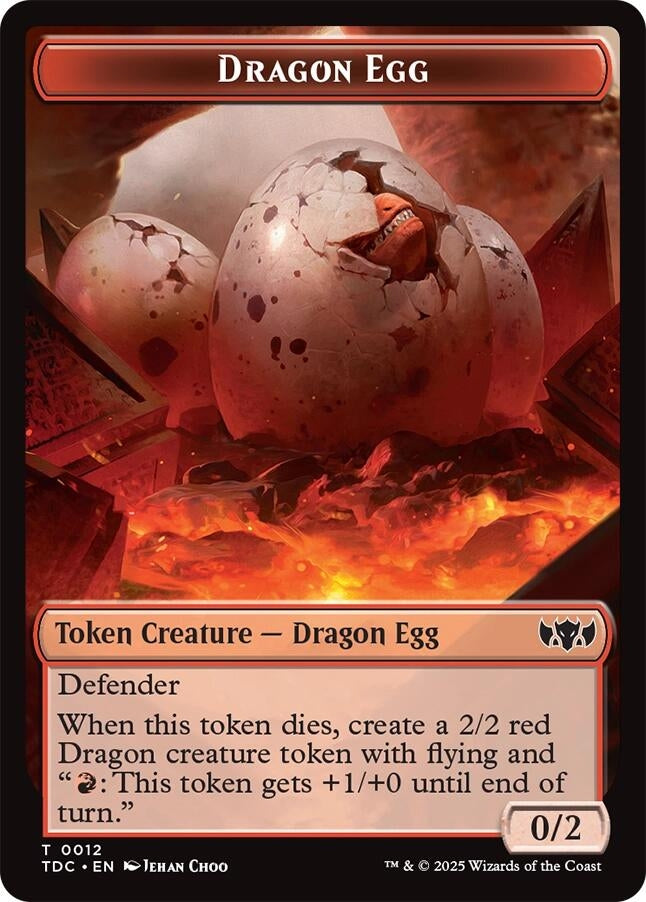 Image for Dragon Egg // Dragon (0013) Double-Sided Token (12 // 13) (TDC) - Magic: The Gathering
