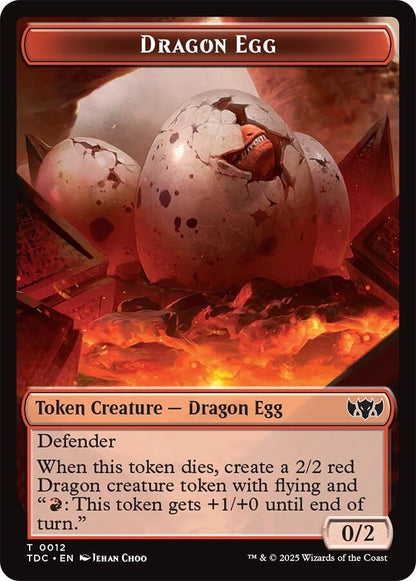 Image for Dragon Egg // Dragon (0013) Double-Sided Token (12 // 13) (TDC) - Magic: The Gathering