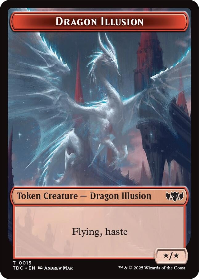 Image for Dragon Illusion // Monk Double-Sided Token (15 // 3) (TDC) - Magic: The Gathering