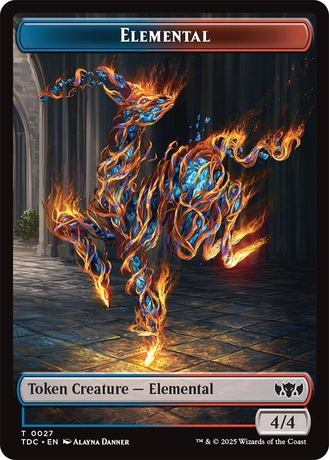 Image for Elemental (0027) // Monk Double-Sided Token (27 // 3) (TDC) - Magic: The Gathering