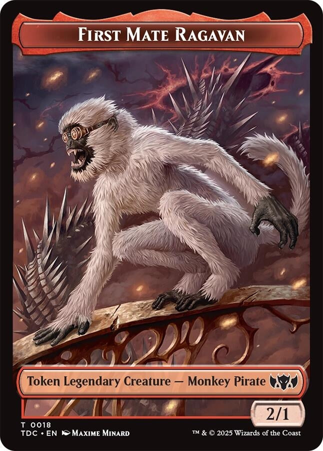 Image for First Mate Ragavan // Treasure Double-Sided Token (18 // 16) (TDC) - Magic: The Gathering
