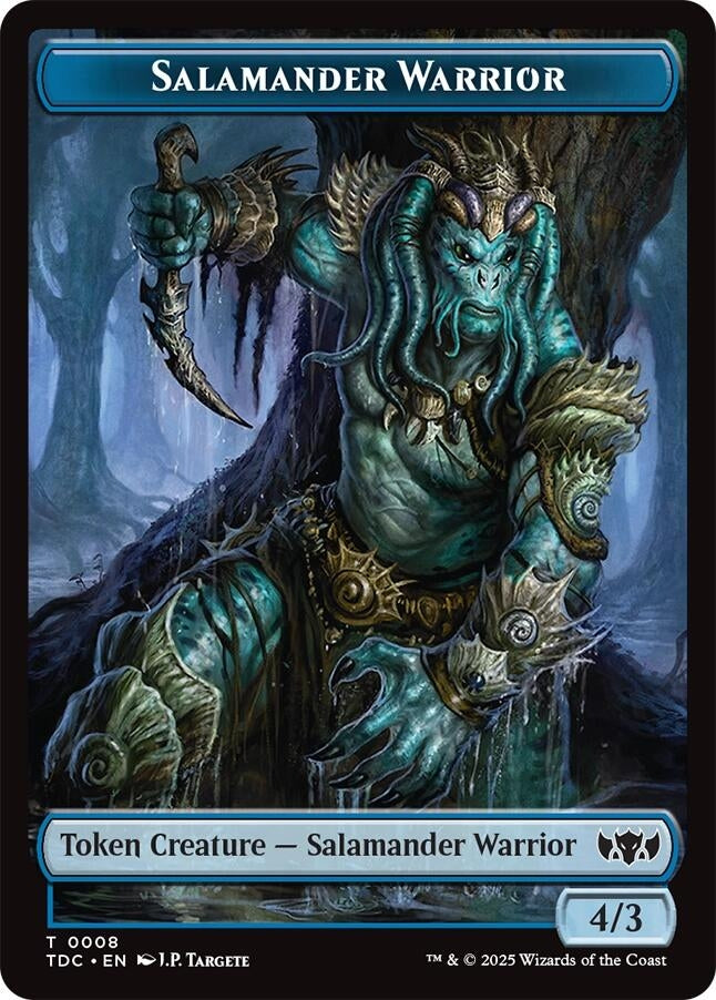 Image for Salamander Warrior // Zombie Druid Double-Sided Token (8 // 10) (TDC) - Magic: The Gathering