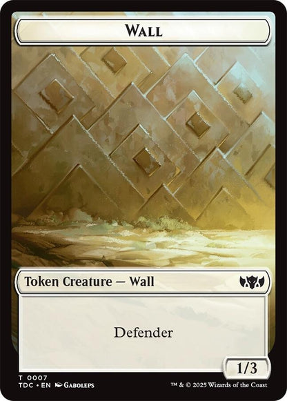 Image for Wall // Spider Double-Sided Token (7 // 25) (TDC) - Magic: The Gathering