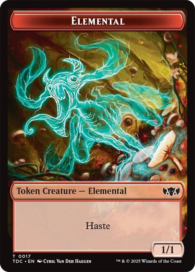 Image for Elemental (0017) // Warrior Double-Sided Token (17 // 13) (TDC) - Magic: The Gathering