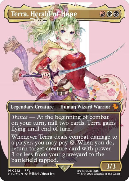 Terra, Herald of Hope (Borderless) (Surge Foil) (212) (FIC)