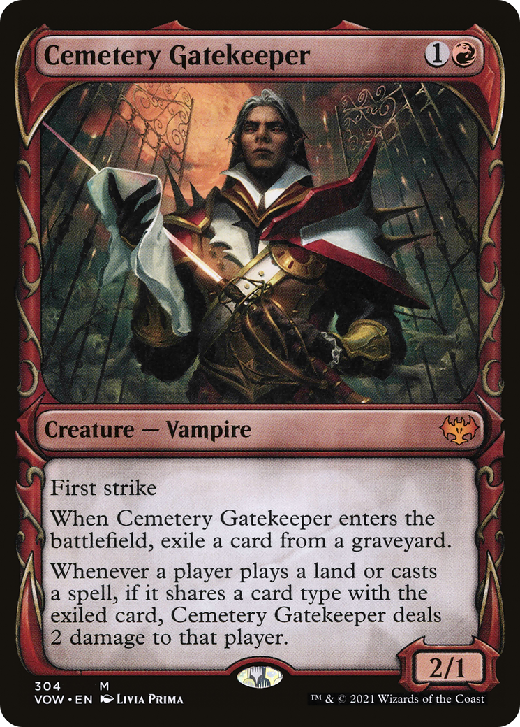 Cemetery Gatekeeper (Showcase Fang Frame) [Innistrad: Crimson Vow]