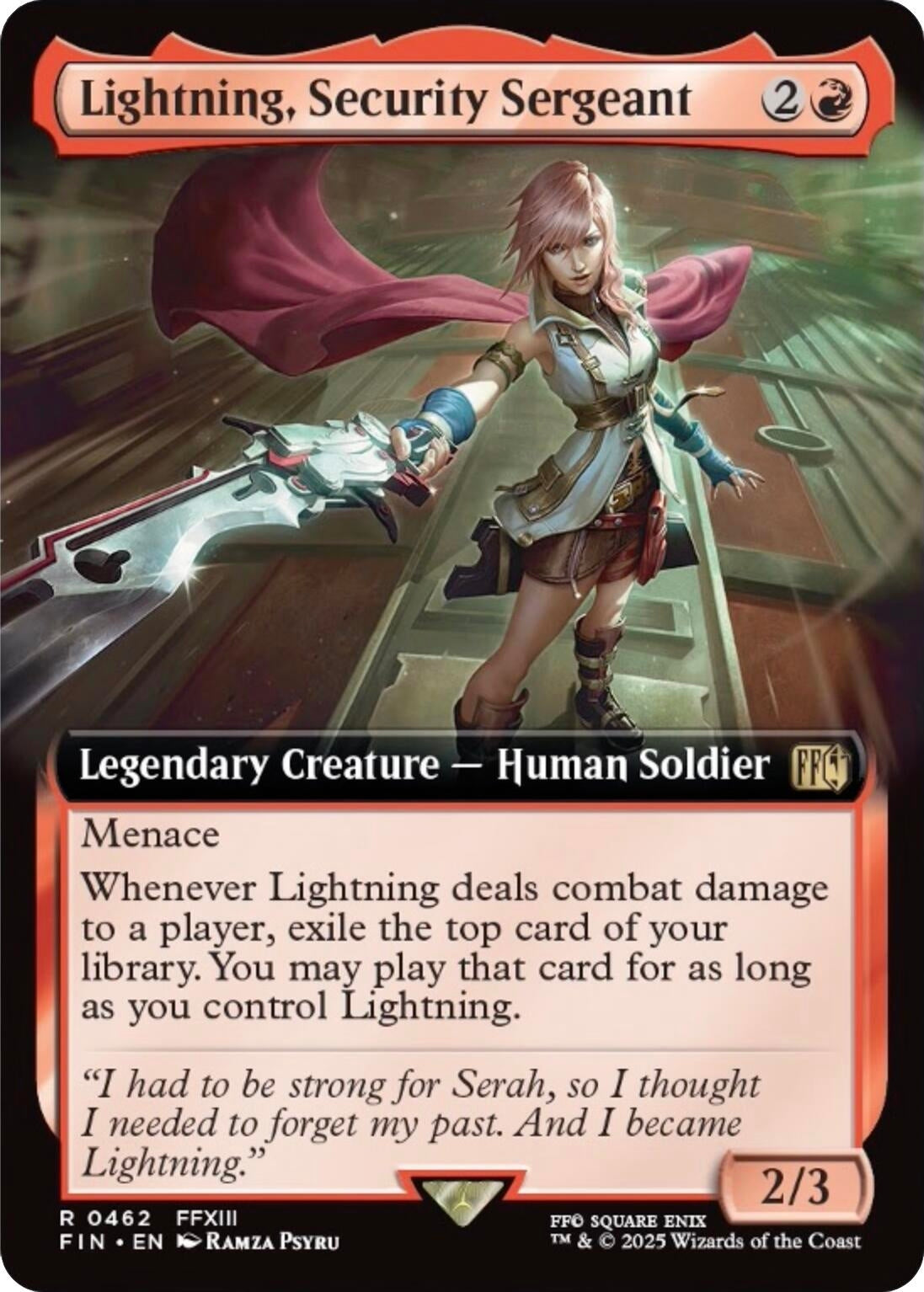 Lightning, Security Sergeant (Extended Art) (462) (FIN)