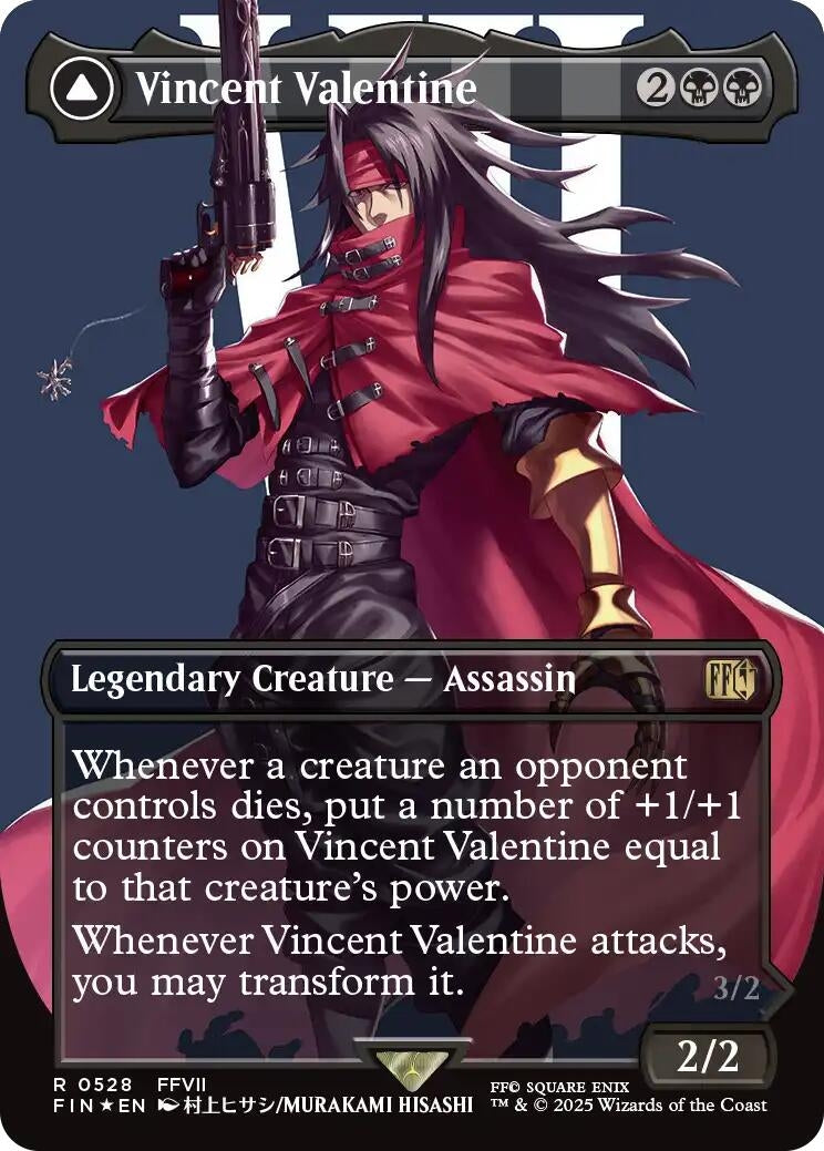 Image for Vincent Valentine (Borderless) (Surge Foil) (528) (FIN) - Magic: The Gathering