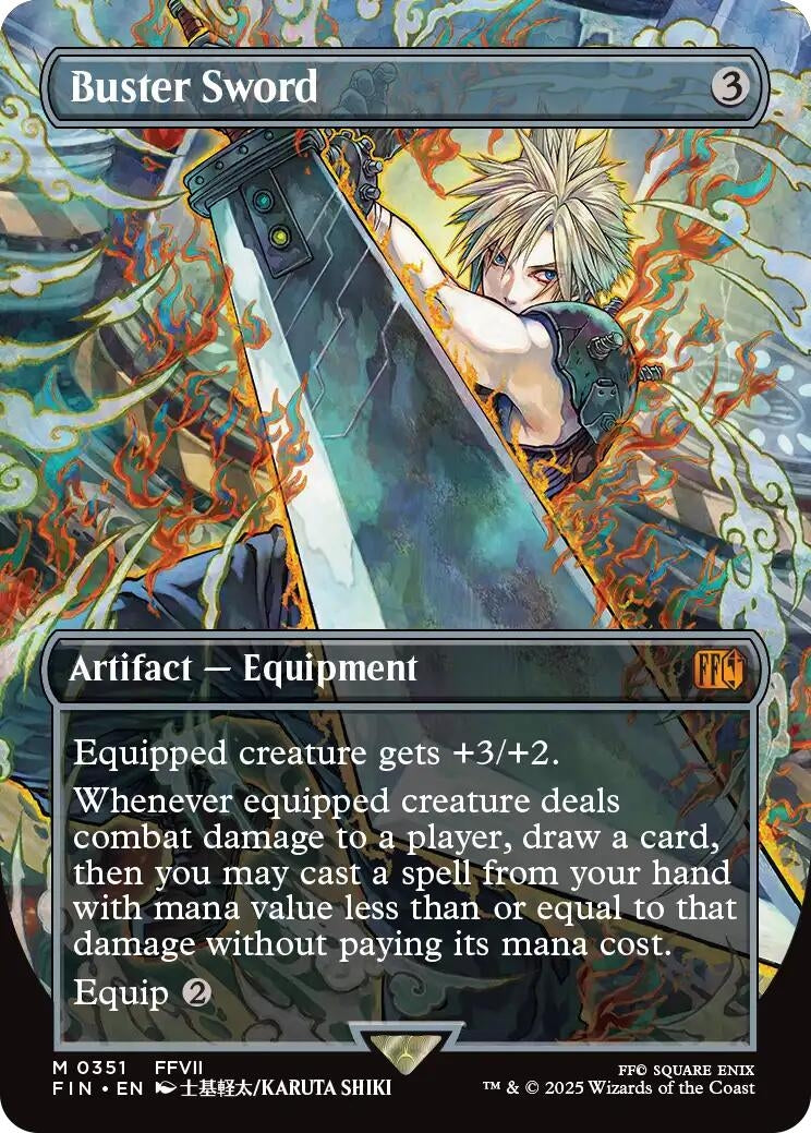 Image for Buster Sword (Borderless) (351) (FIN) - Magic: The Gathering