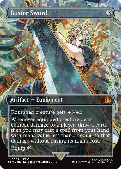 Image for Buster Sword (Borderless) (351) (FIN) - Magic: The Gathering