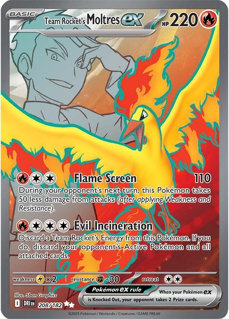 Team Rocket's Moltres ex (208/182) (DRI)