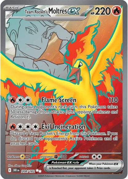 Team Rocket's Moltres ex (208/182) (DRI)