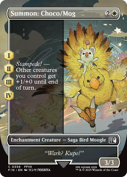 Image for Summon: Choco/Mog (Borderless) (358) (FIN) - Magic: The Gathering