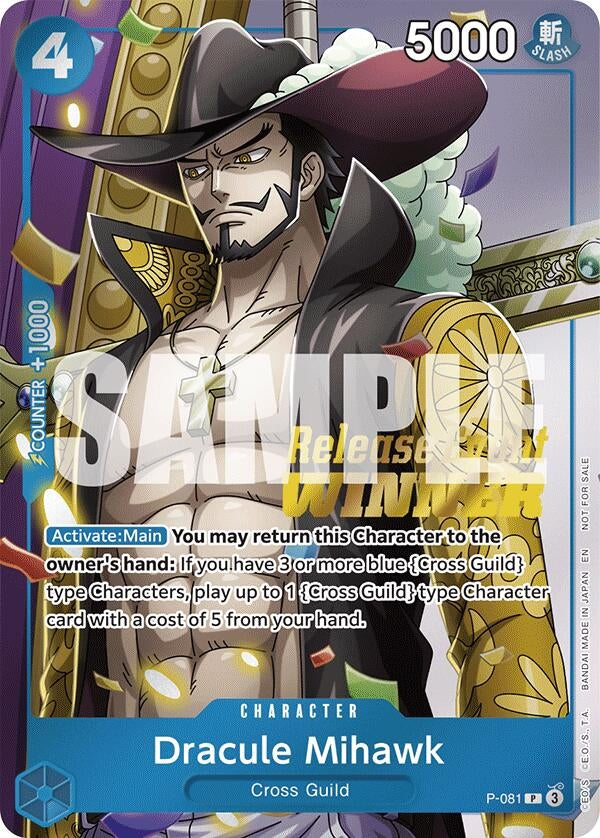 Dracule Mihawk (OP11 Release Event Winner) (P-081) (OP-PR)