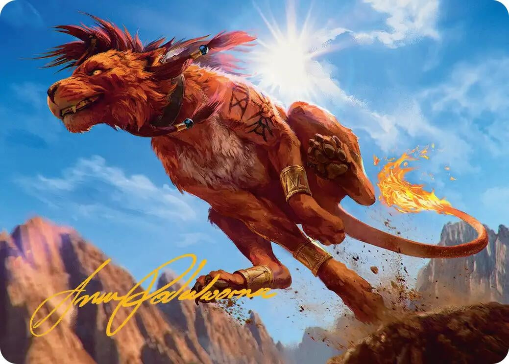 Image for Red XIII, Proud Warrior Art Card (Gold-Stamped Signature) (30) - Magic: The Gathering