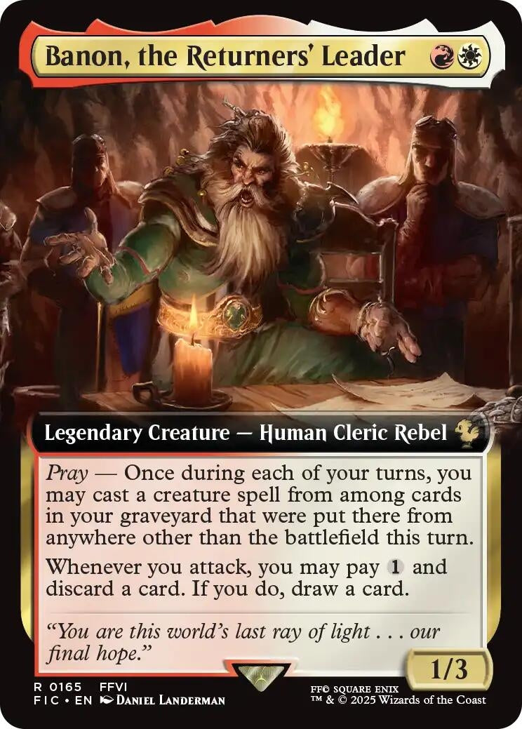 Image for Banon, the Returners' Leader (Extended Art) (165) (FIC) - Magic: The Gathering