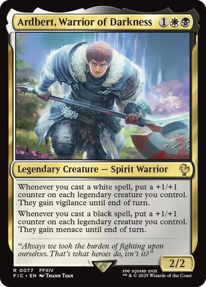 Image for Ardbert, Warrior of Darkness (Surge Foil) (77) (FIC) - Magic: The Gathering