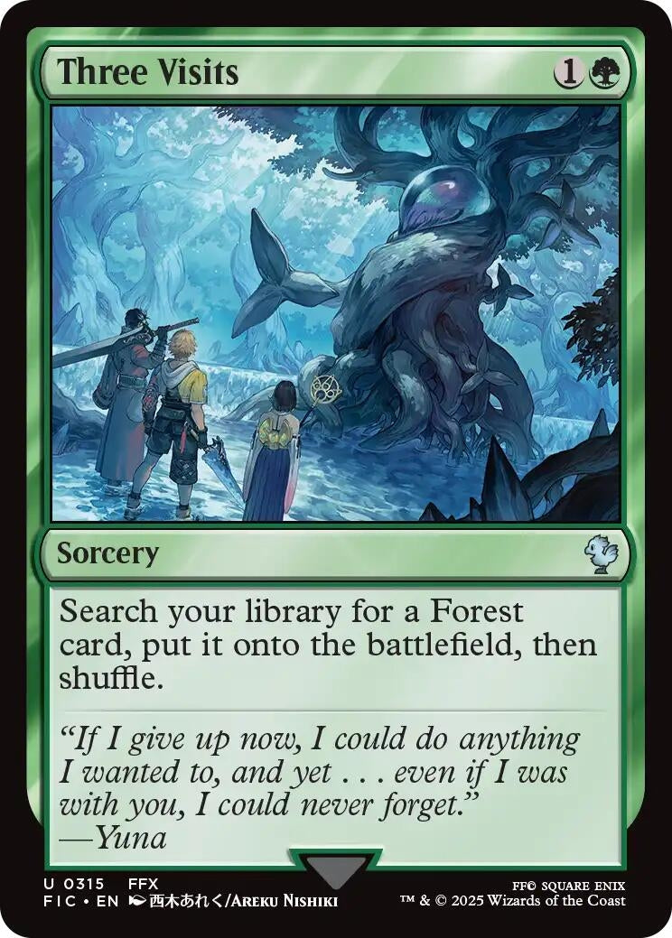 Image for Three Visits (Surge Foil) (315) (FIC) - Magic: The Gathering