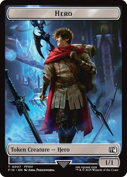 Image for Hero (0007) // Bird (0016) Double-Sided Token (7 // 16) (FIN) - Magic: The Gathering