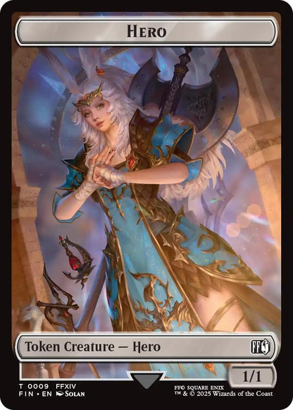 Image for Hero (0009) // Bird (0017) Double-Sided Token (9 // 17) (FIN) - Magic: The Gathering