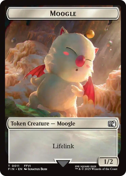 Image for Moogle (0011) // Copy (0001) Double-Sided Token (11 // 1) (FIN) - Magic: The Gathering
