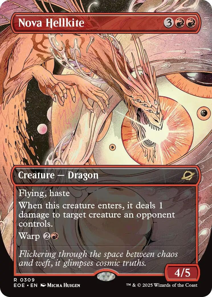 Image for Nova Hellkite (Borderless) (309) (EOE) - Magic: The Gathering