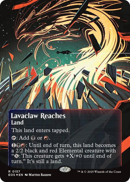 Image for Lavaclaw Reaches (0157) (Borderless) (Galaxy Foil) (157) (EOS) - Magic: The Gathering